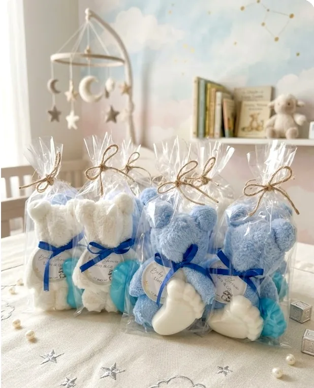 Kits con toallita y jabon en bolsas